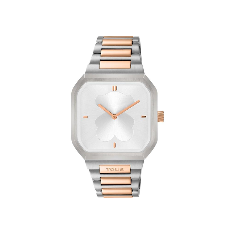 Reloj Tous acero bicolor plateado y rosado D-Bear 3000137500