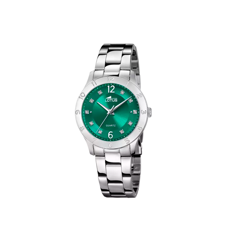 Reloj Lotus Bliss esfera verde con citrconitas 18569/C
