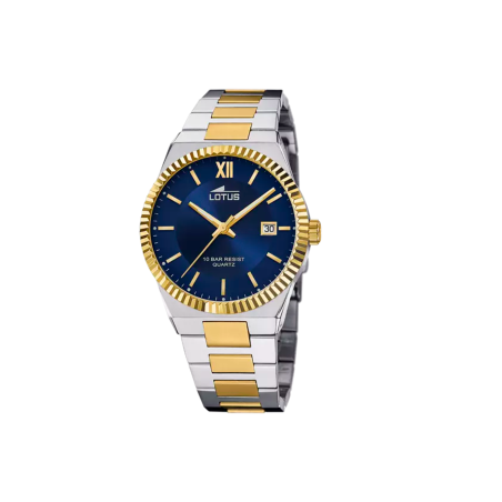 Reloj Lotus Freedom esfera azul correa bicolor hombre 18836/2