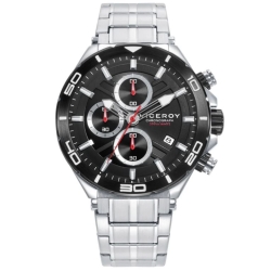 Reloj Viceroy acero esfera negra brazalete de acero 46841-57