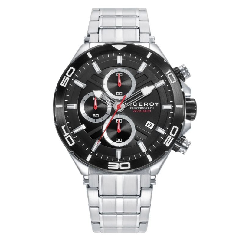 Reloj Viceroy acero esfera negra brazalete de acero 46841-57