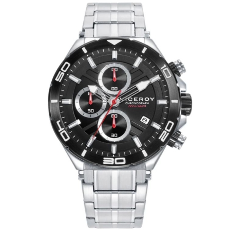 Reloj Viceroy acero esfera negra brazalete de acero 46841-57