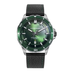 Reloj Viceroy caja de aluminio correa cuero verde 46843-67