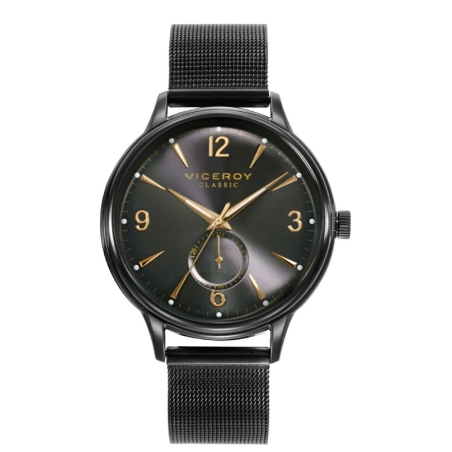 Reloj Viceroy caja de acero Ip gris y malla milanesa 401409-15