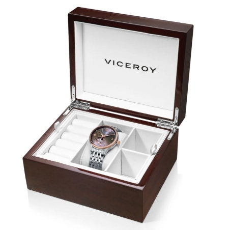 Reloj Viceroy mujer acero ip rose esfera marrón automático 401413-95
