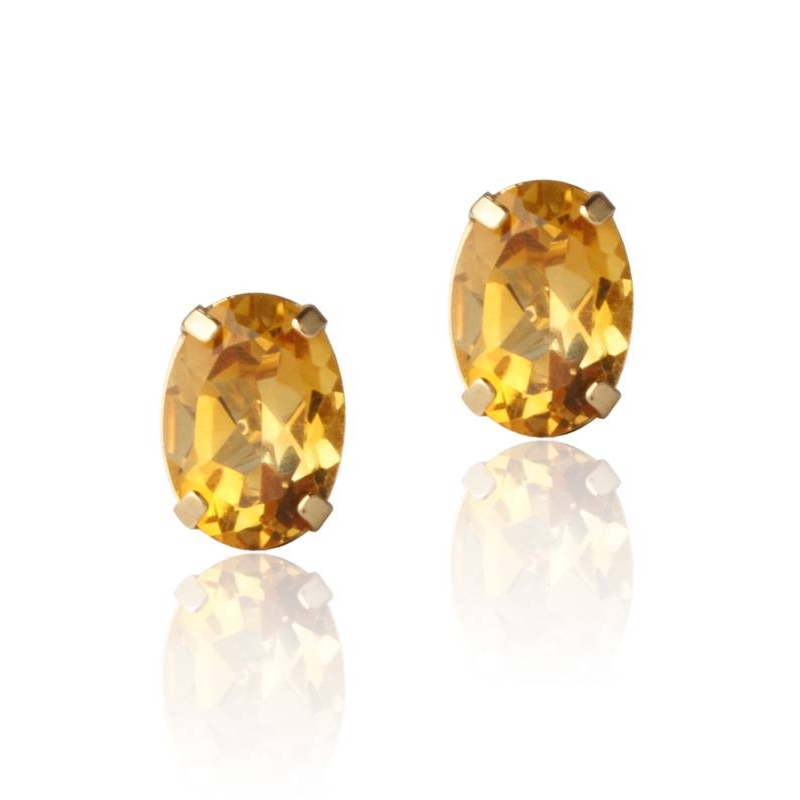 Pendientes Oro 18k y citrino