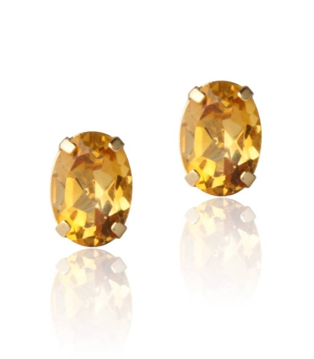 Pendientes Oro 18k y citrino