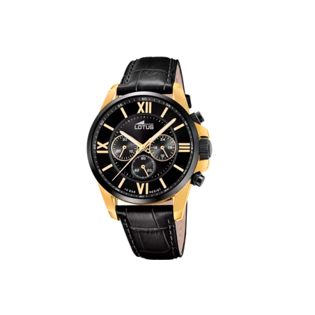 Reloj Lotus negro cuero hombre 18882/1
