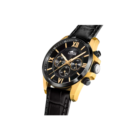 Reloj Lotus negro cuero hombre 18882/1