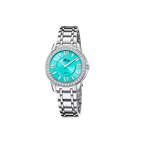 Reloj Lotus Bliss esfera azul correa plateada mujer 18887/3