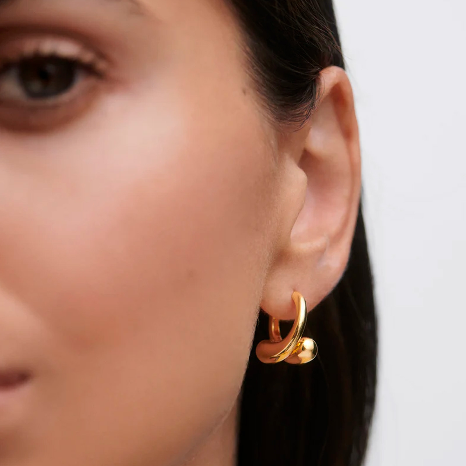 Pendientes De Aro PD Paola - Plata 925 Con Circonita - Color Peach Gold - Longitud Aprox. 1 Cm