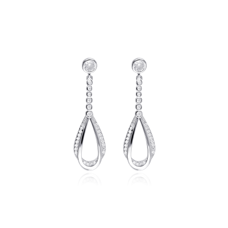 Pendientes plata primera ley y circonitas "Isabel"