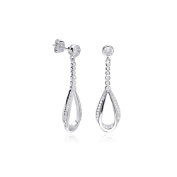 Pendientes plata primera ley y circonitas  Isabel 