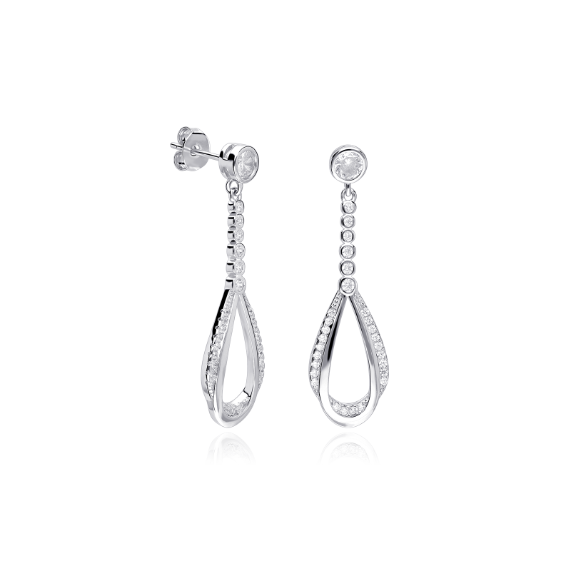 Pendientes plata primera ley y circonitas "Isabel" Pendientes plata primera ley y circonitas "Isabel"