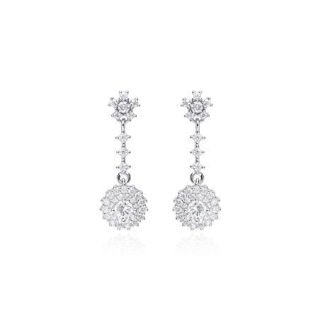 Pendientes plata de primera ley y circonitas "Ángel"