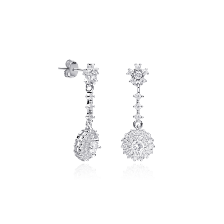 Pendientes plata de primera ley y circonitas "Ángel"