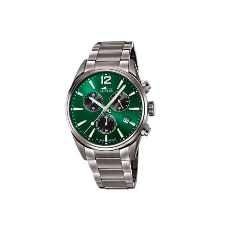 Reloj Lotus Chrono esfera verde hombre 18682/4