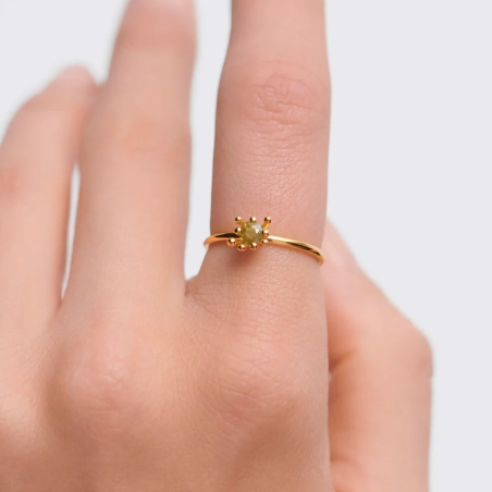 Anillo PdPaola Green Fleur AN01-C91-14