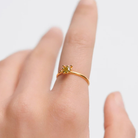 Anillo PdPaola Green Fleur AN01-C91-14
