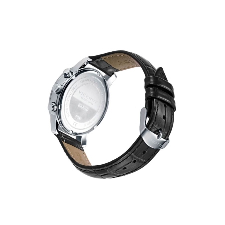 Reloj Viceroy con correa de piel negra y esfera azul con cronógrafo 41147-35