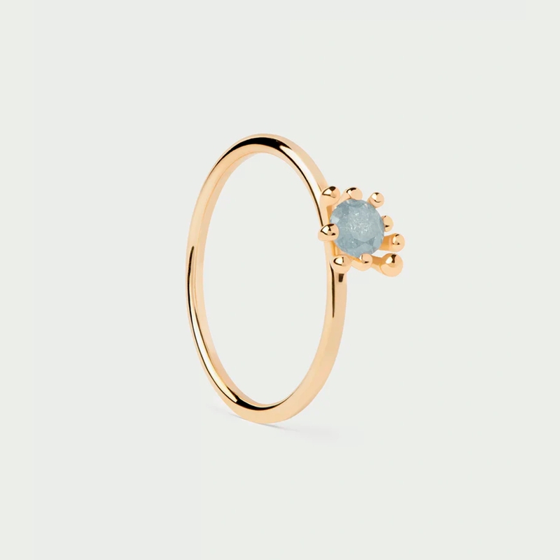 Anillo PdPaola Grey Fleur AN01-C93-14