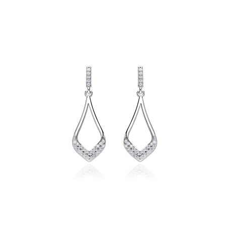Pendientes plata primera ley y circonitas "Anastasia"