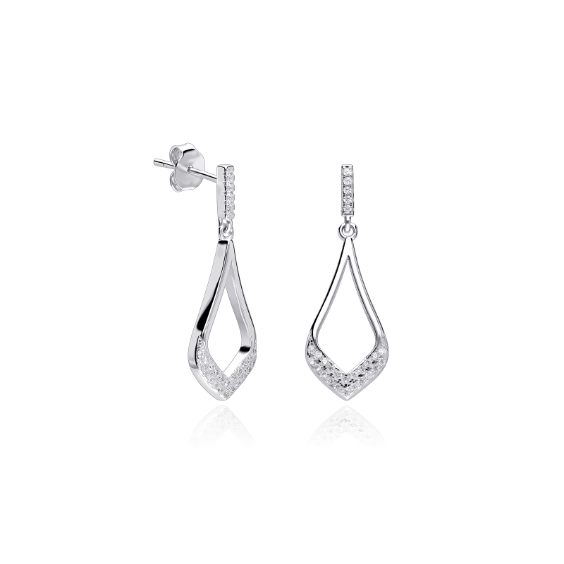 Pendientes plata primera ley y circonitas "Anastasia"