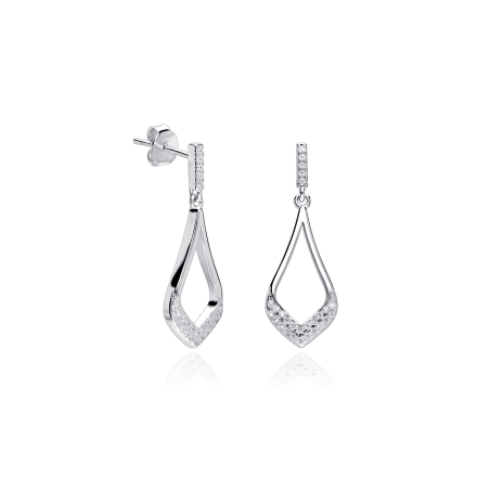 Pendientes plata primera ley y circonitas "Anastasia"