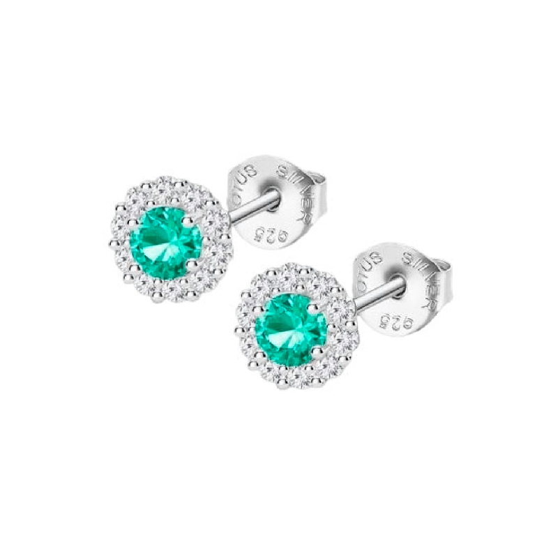 Pendientes Lotus circonitas verde LP1290-4/6