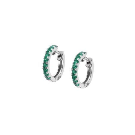Pendientes Lotus circonitas verde LP1993-4/2