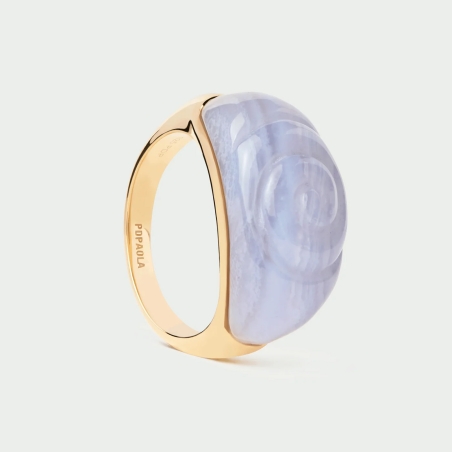 Anillo PdPaola Ágatha Azul Shell AN01-C59