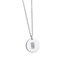 Collar Lotus medalla y circonitas LP1542-1/1