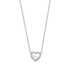 Collar Lotus corazón y circonitas LP1856-1/1