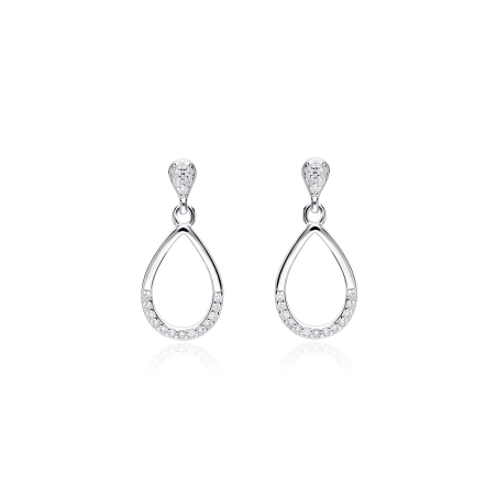 Pendientes Plata primera ley y circonitas "Leticia"