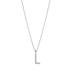 Collar Lotus letra y circonitas LP1958-1/L