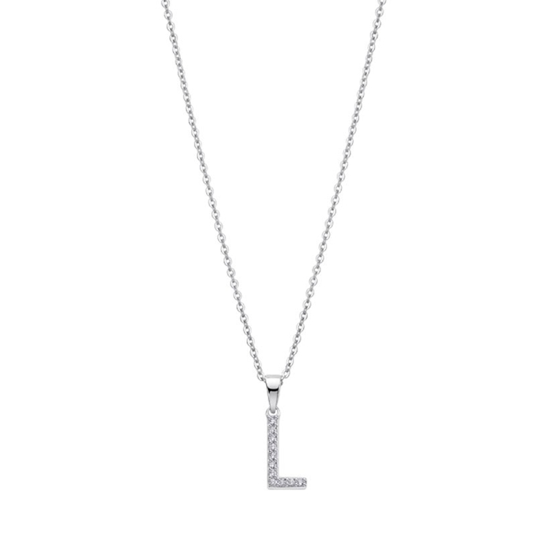 Collar Lotus letra y circonitas LP1958-1/L