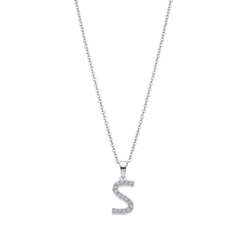 Collar Lotus letra y circonitas LP1958-1/S