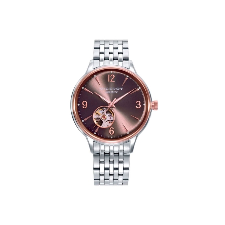 Reloj Viceroy mujer acero ip rose esfera marrón automático 401413-95