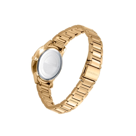 Reloj Viceroy dorado para mujer con esfera gris de tres agujas 401230-16
