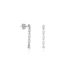 Pendientes plata de primera ley y circonitas "Amor Fugaz"