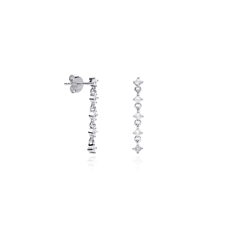 Pendientes plata de primera ley y circonitas "Amor Fugaz"