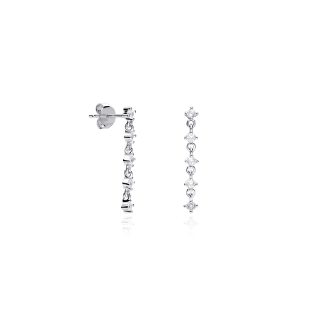 Pendientes plata de primera ley y circonitas "Amor Fugaz"