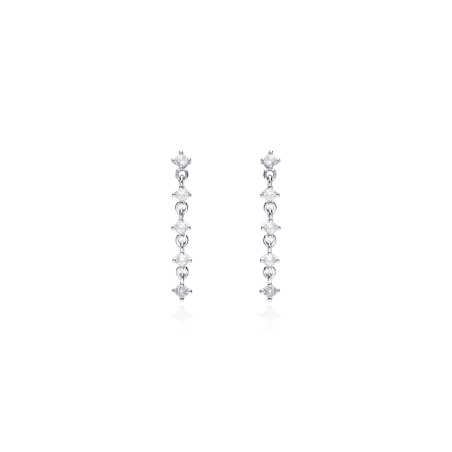 Pendientes plata de primera ley y circonitas "Amor Fugaz"
