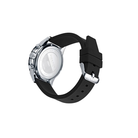 Reloj Viceroy caja de acero con bisel giratorio y correa de silicona negra 401369-57