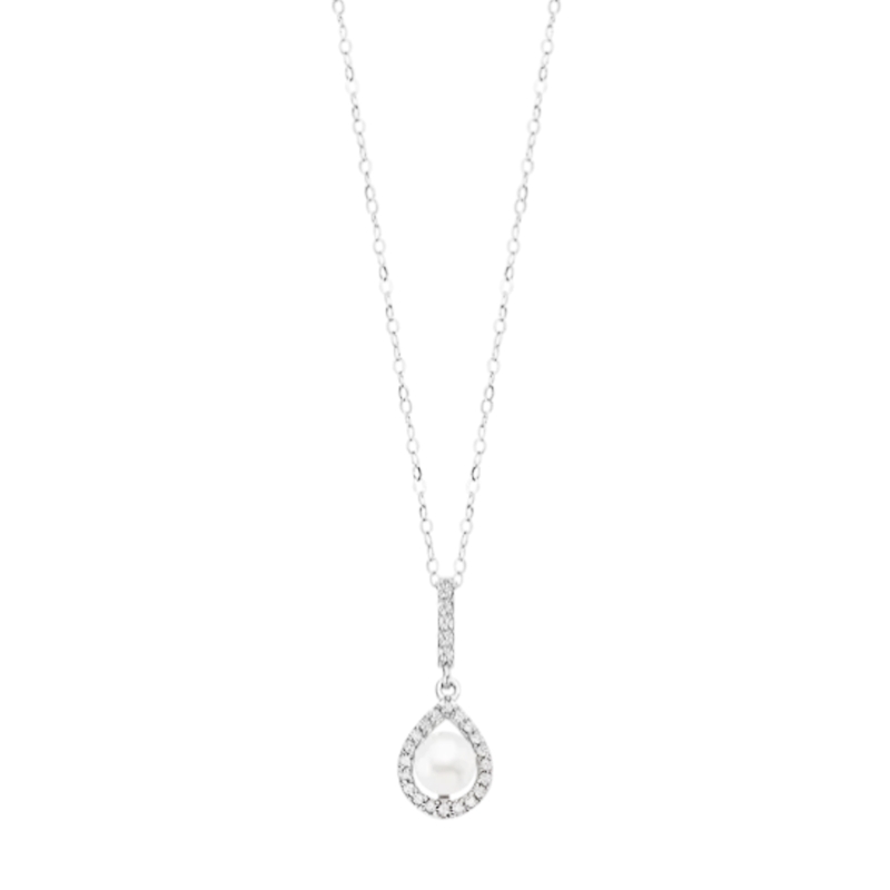 Collar Lotus circonitas y perla LP3198-1/1