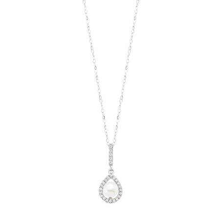 Collar Lotus circonitas y perla LP3198-1/1