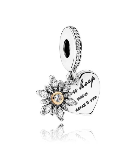 Charm colgante Corazón de Copo de Nieve 792012CZ