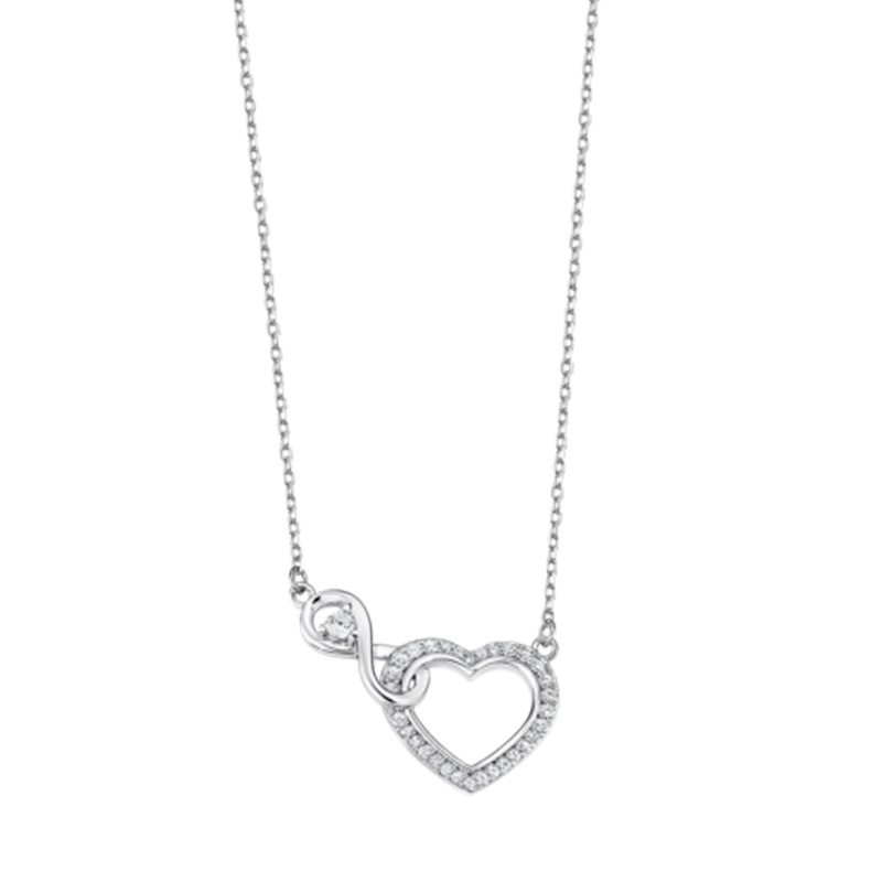 Collar Lotus Infinito y corazón LP3520-1/1
