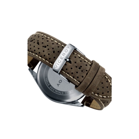 Reloj Viceroy hombre Magnum acero bicolor ip gris y correa de piel 471297-57