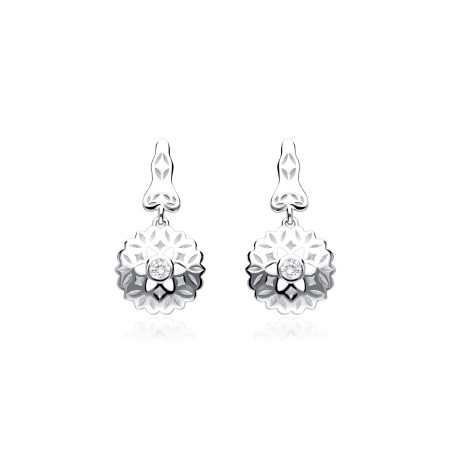 Pendientes plata primera ley y circonitas "Rosalen"